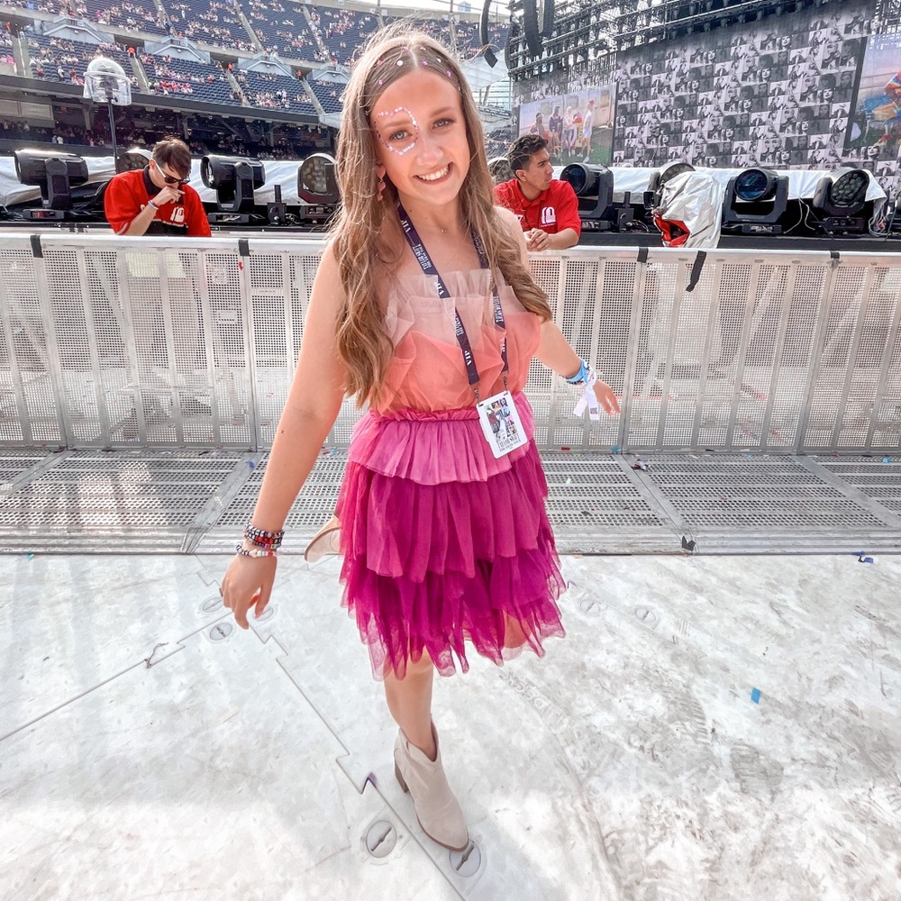 Eras Tour Lover Pink Tulle Dress